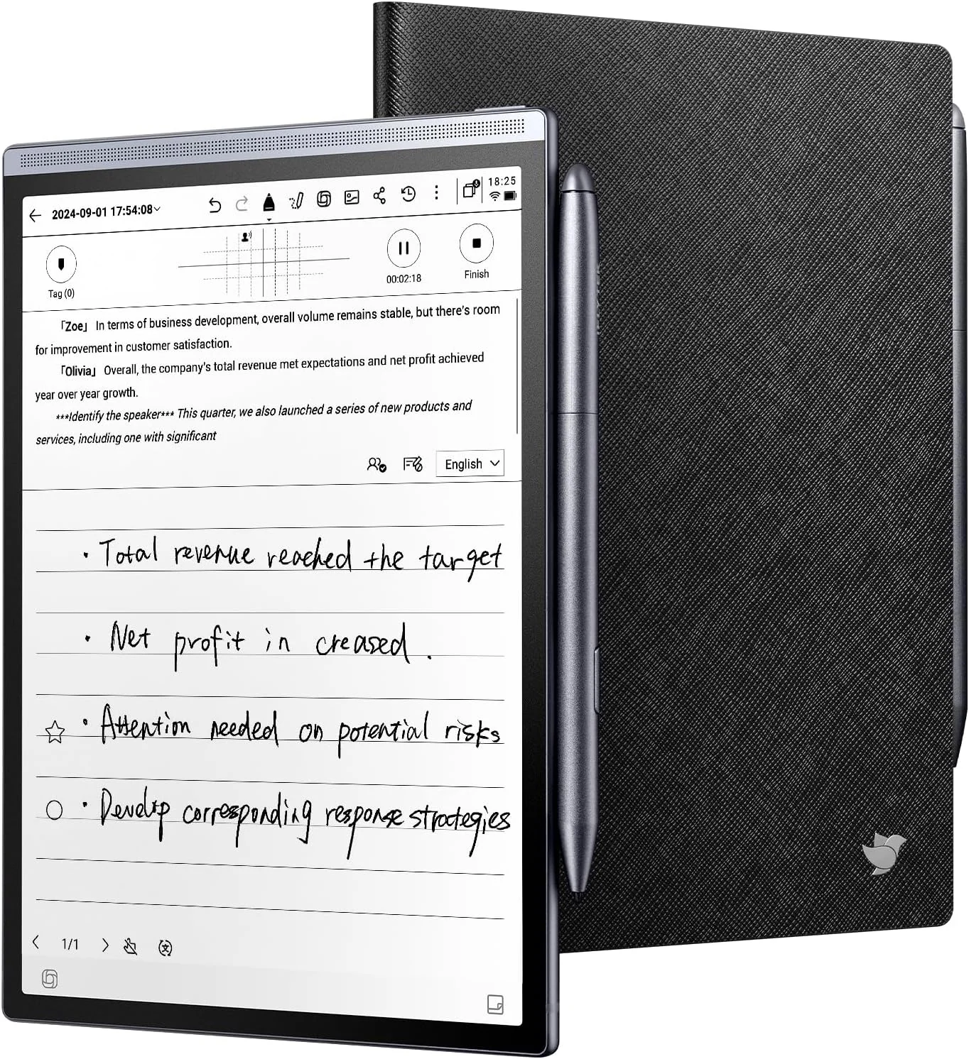 AINOTE Air 2 Bundle – 8.2" E Ink AI Note-Taking Tablet with Stylus, 4096 Pressure Levels, Digital Notebook with Voice-To-Text Transcription, Multi-Languages Support, Ideal for Meetings & Study - Image 10