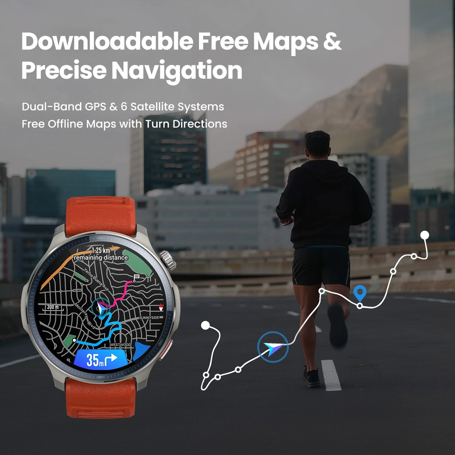 Amazfit Balance 2 - Reloj inteligente AMOLED con pantalla de cristal de zafiro de 1.850 - Image 4