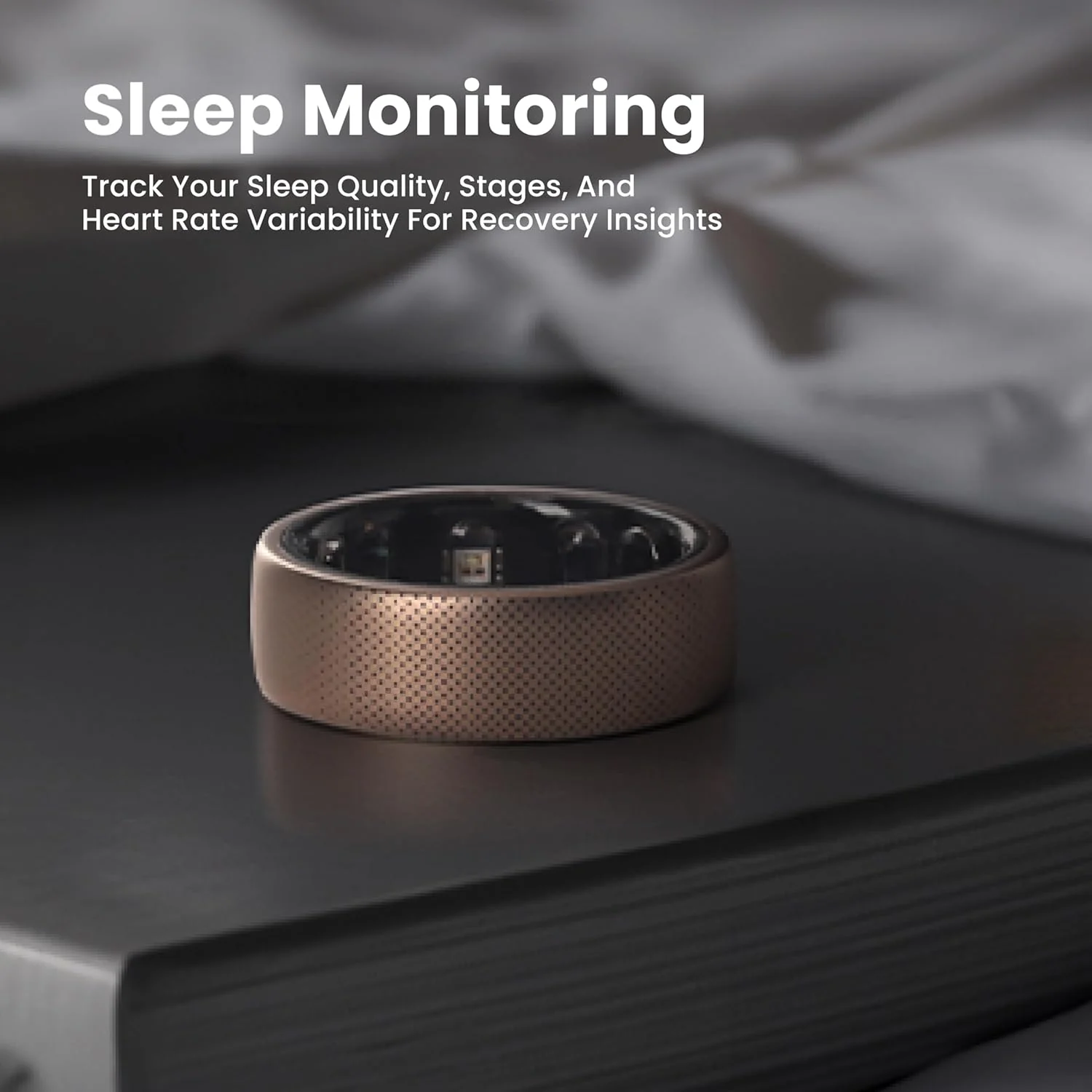 Amazfit Helio Ring Inteligente de Salud, Anillo Rastreador de Fitness, Sin Suscripción, Monitorea el Sueño, la Frecuencia Cardíaca y el Estrés, Aleación de Titanio, Carga Rápida de 1.4 Horas - Image 3