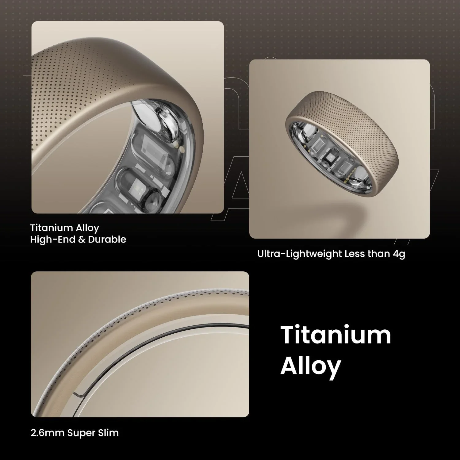 Amazfit Helio Ring Inteligente de Salud, Anillo Rastreador de Fitness, Sin Suscripción, Monitorea el Sueño, la Frecuencia Cardíaca y el Estrés, Aleación de Titanio, Carga Rápida de 1.4 Horas - Image 5