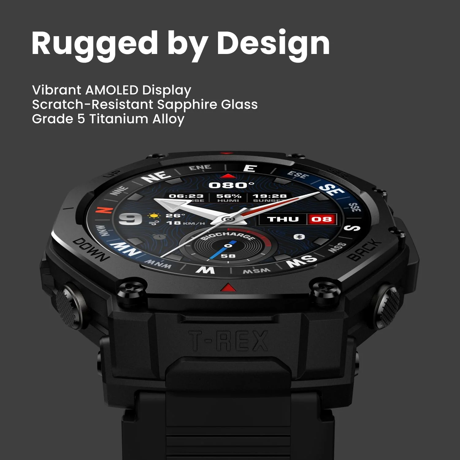 Amazfit T-Rex 3 Pro - Reloj inteligente para exteriores con pantalla AMOLED de zafiro de 1.890 - Image 2