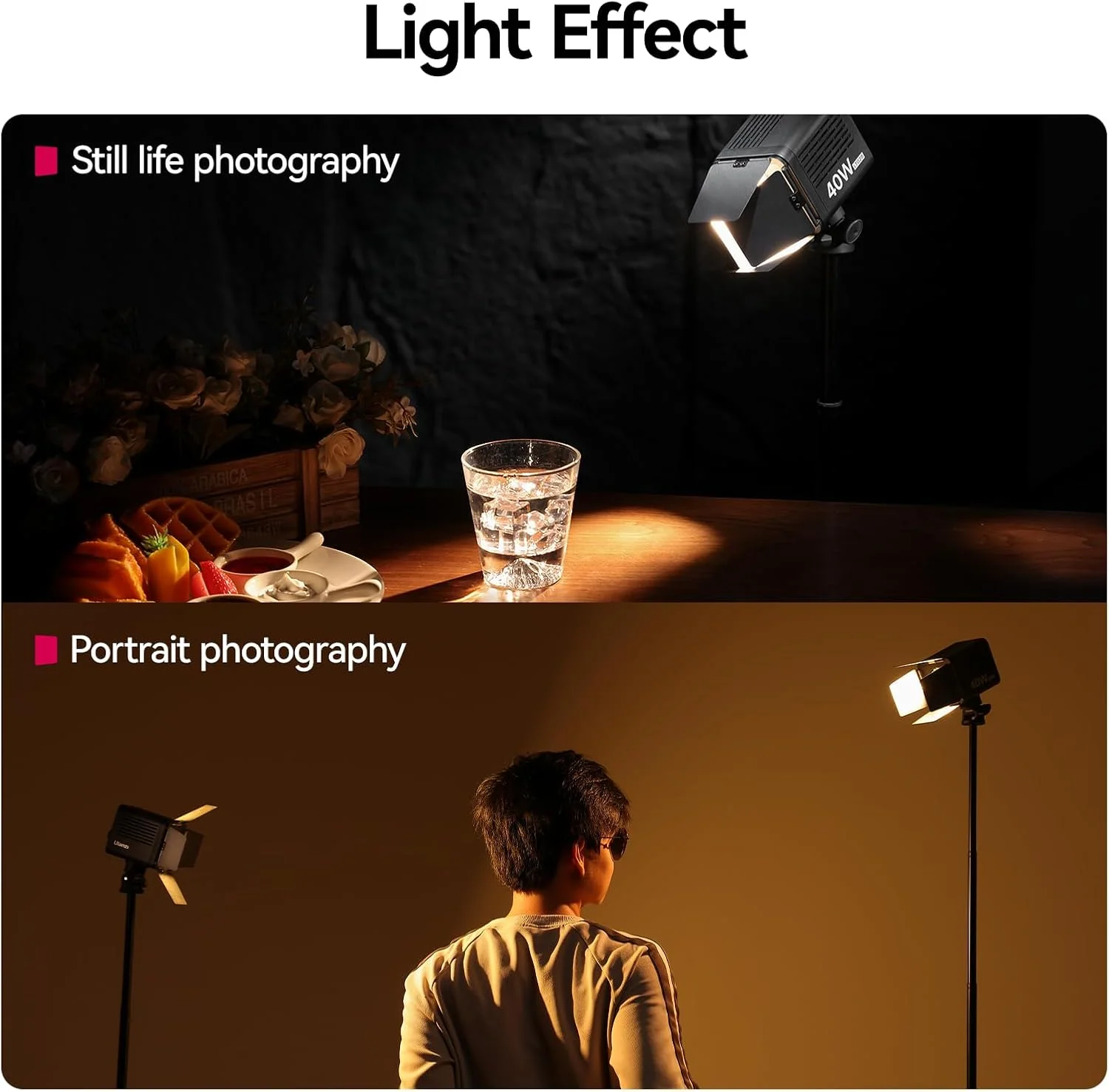 Bafle de luz de cuatro hojas para Ulanzi LT028 40W COB Light - Image 6