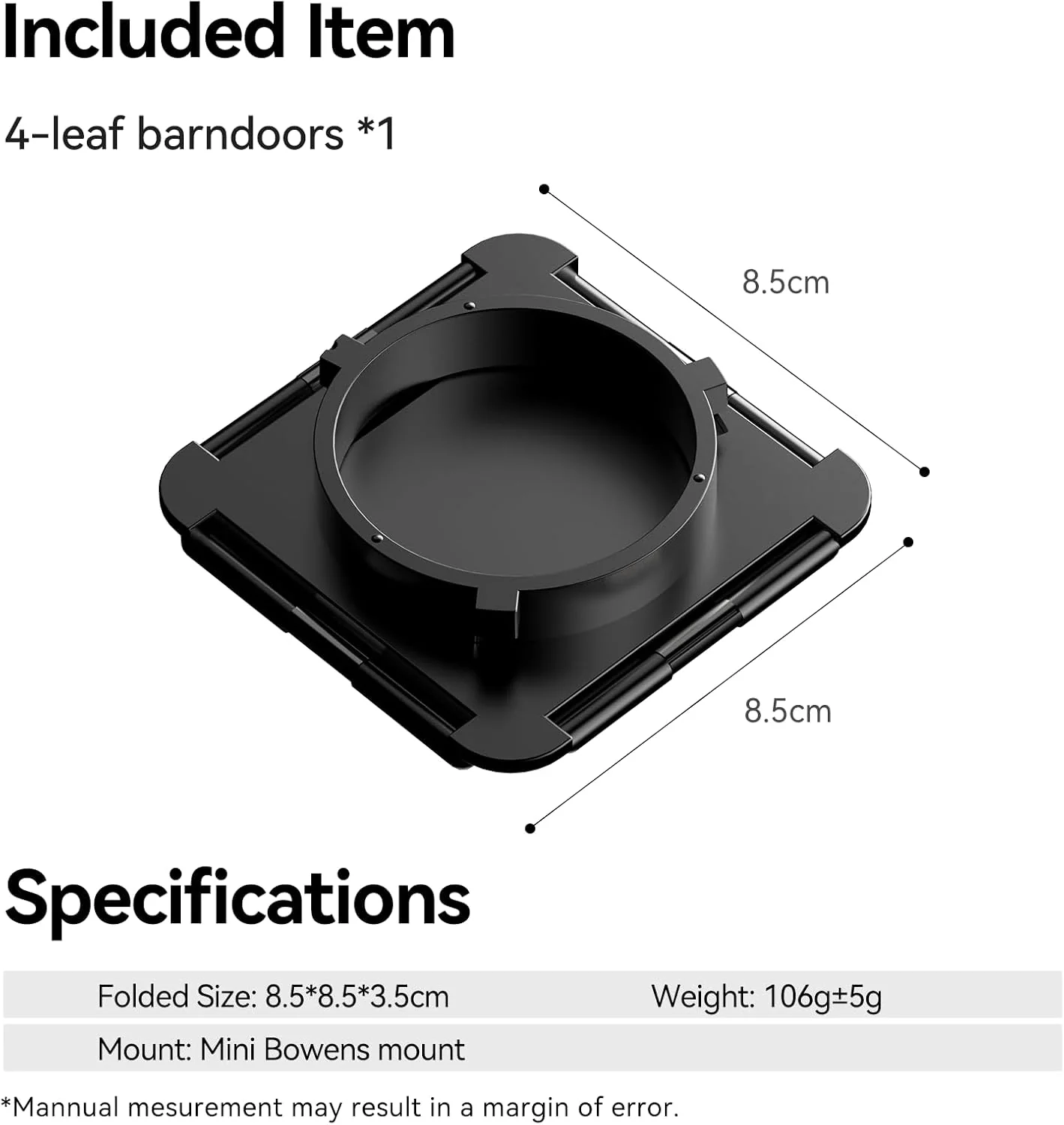 Bafle de luz de cuatro hojas para Ulanzi LT028 40W COB Light - Image 7