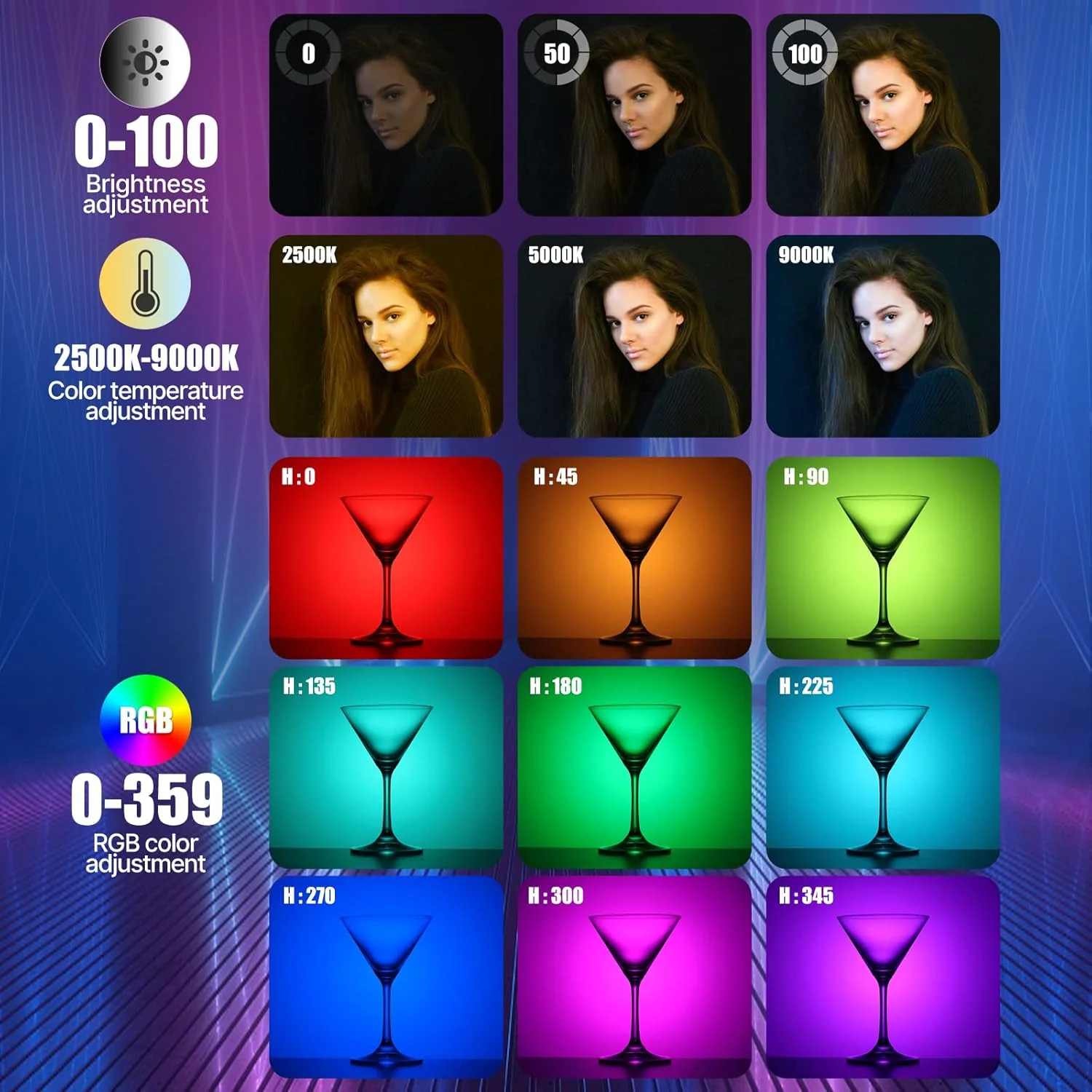 ULANZI VL110 - Varita de luz RGB, luz de mano LED para cámara tubo de video - Image 6