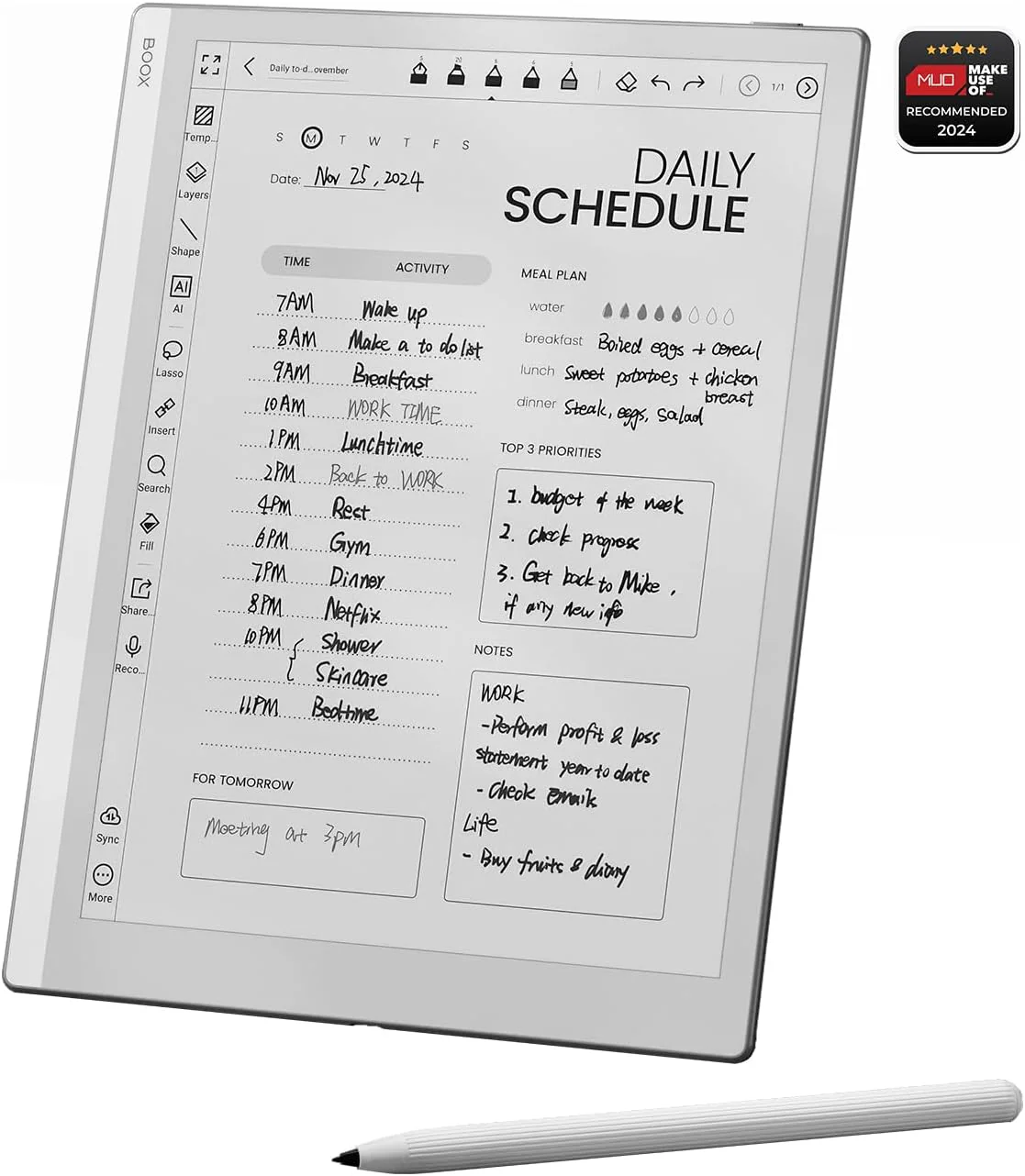 BOOX Tablet Go 10.3: Ereader E Ink B/N de 10.3", 300 PPI, Sin Luz Frontal, 4GB/64GB
