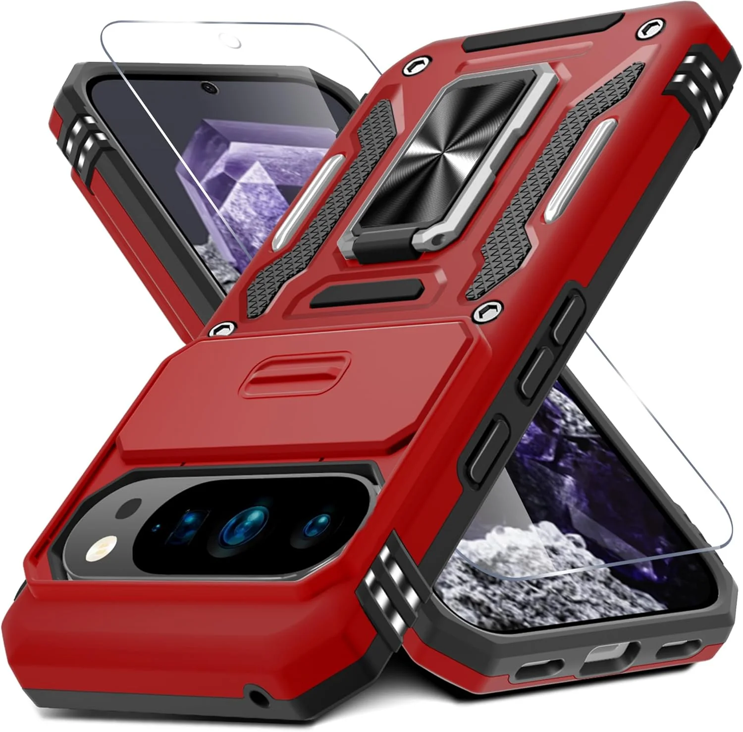 Carcasa Antichoques Grado Militar para Google Pixel 10 / 10 Pro con Soporte y Protector - Image 35