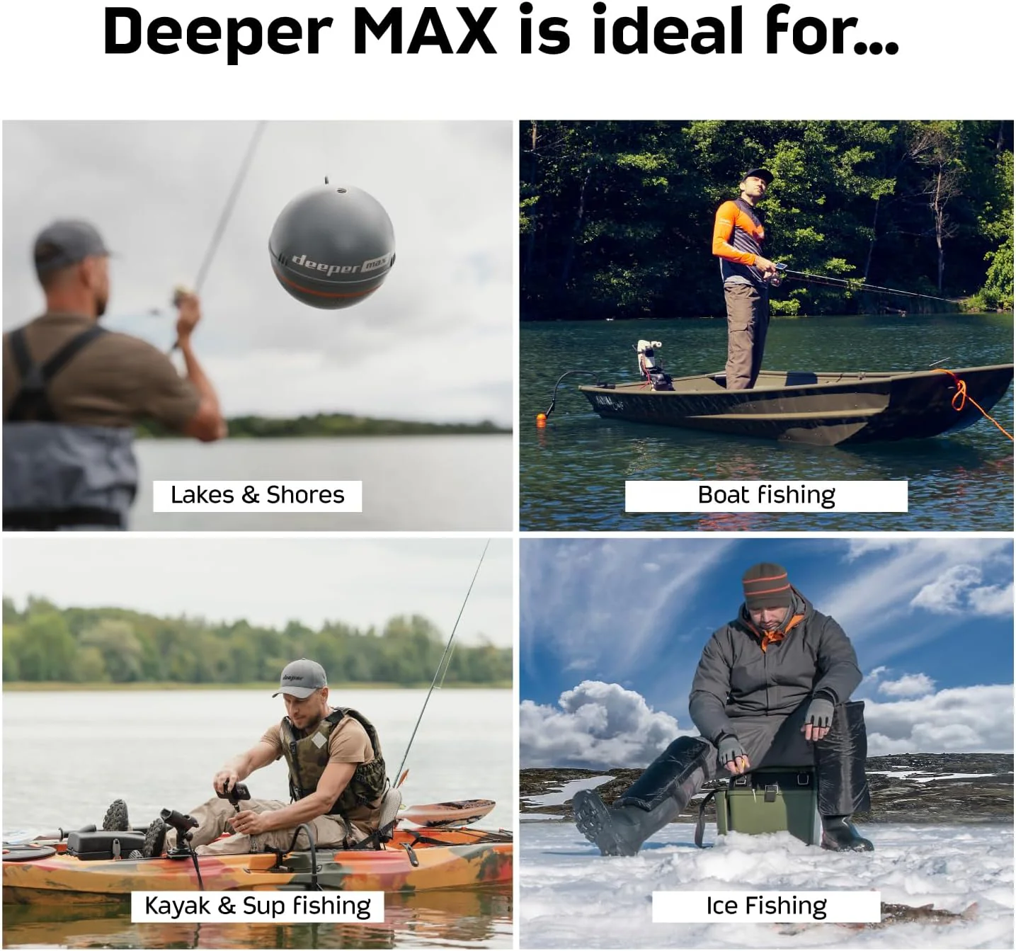 Deeper Sonda de Pesca MAX CHIRP+ 2 – Sonar Inteligente con GPS, Tecnología CHIRP y Batería 15h (Tope de Gama) - Image 3