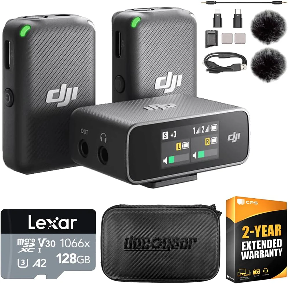 DJI Kit Micrófono Inalámbrico y Grabadora de Audio con 2 Micrófonos Lavalier, Estuche Rígido Deco Gear 7" y Protección CPS - Image 10