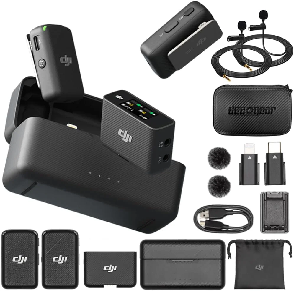 DJI Kit Micrófono Inalámbrico y Grabadora de Audio con 2 Micrófonos Lavalier, Estuche Rígido Deco Gear 7" y Protección CPS - Image 9