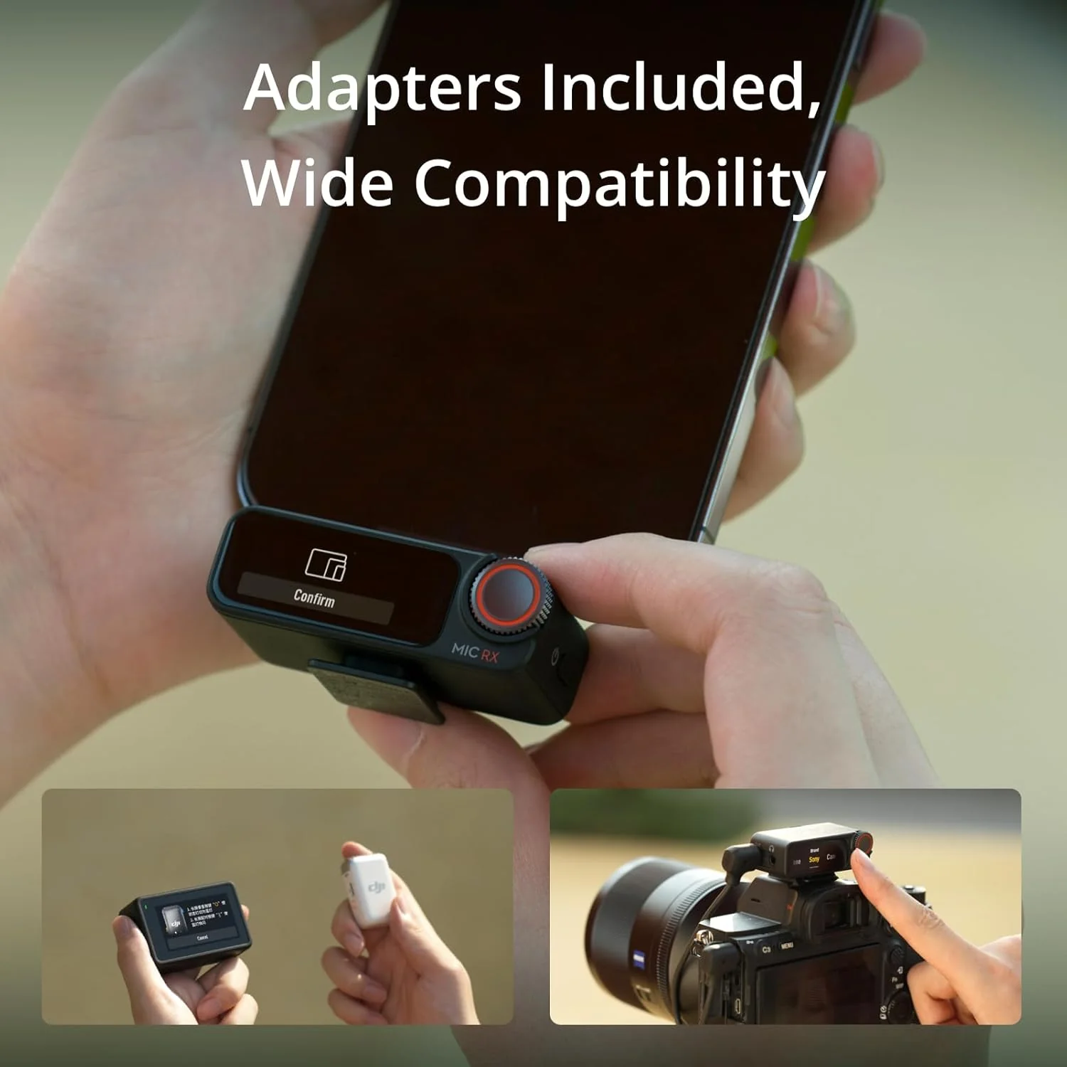 DJI Mic 2 (1 TX + 1 RX): Micrófono Inalámbrico con Cancelación de Ruido Inteligente, Grabación Flotante 32-Bit y Rango de 250m - Image 6