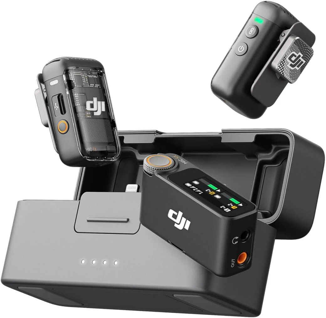DJI Mic 2 (1 TX + 1 RX): Micrófono Inalámbrico con Cancelación de Ruido Inteligente, Grabación Flotante 32-Bit y Rango de 250m - Image 9