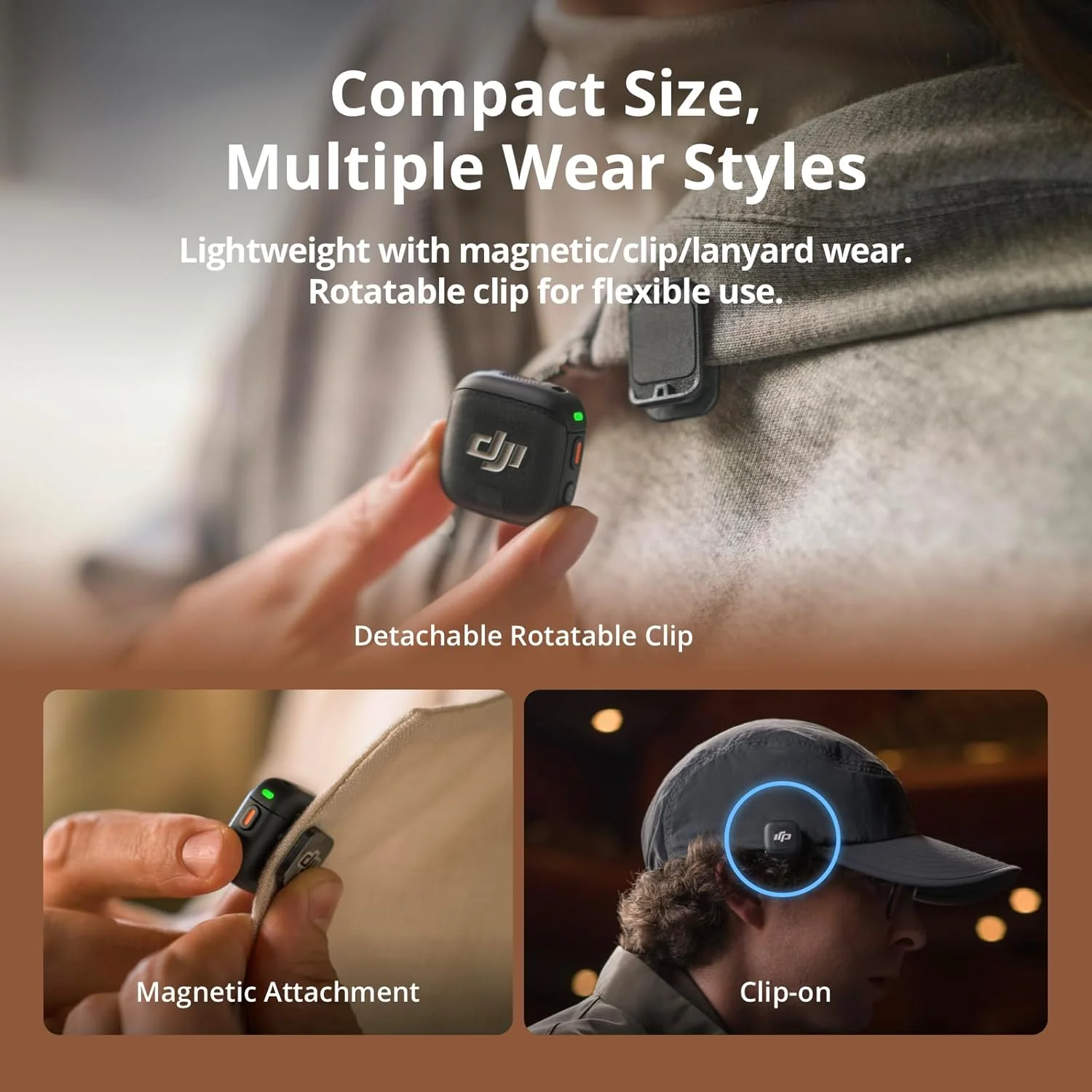 DJI Mic 3: Micrófono Inalámbrico Lavalier Ultraligero, Rango Extendido de 400m y Cancelación de Ruido - Image 5