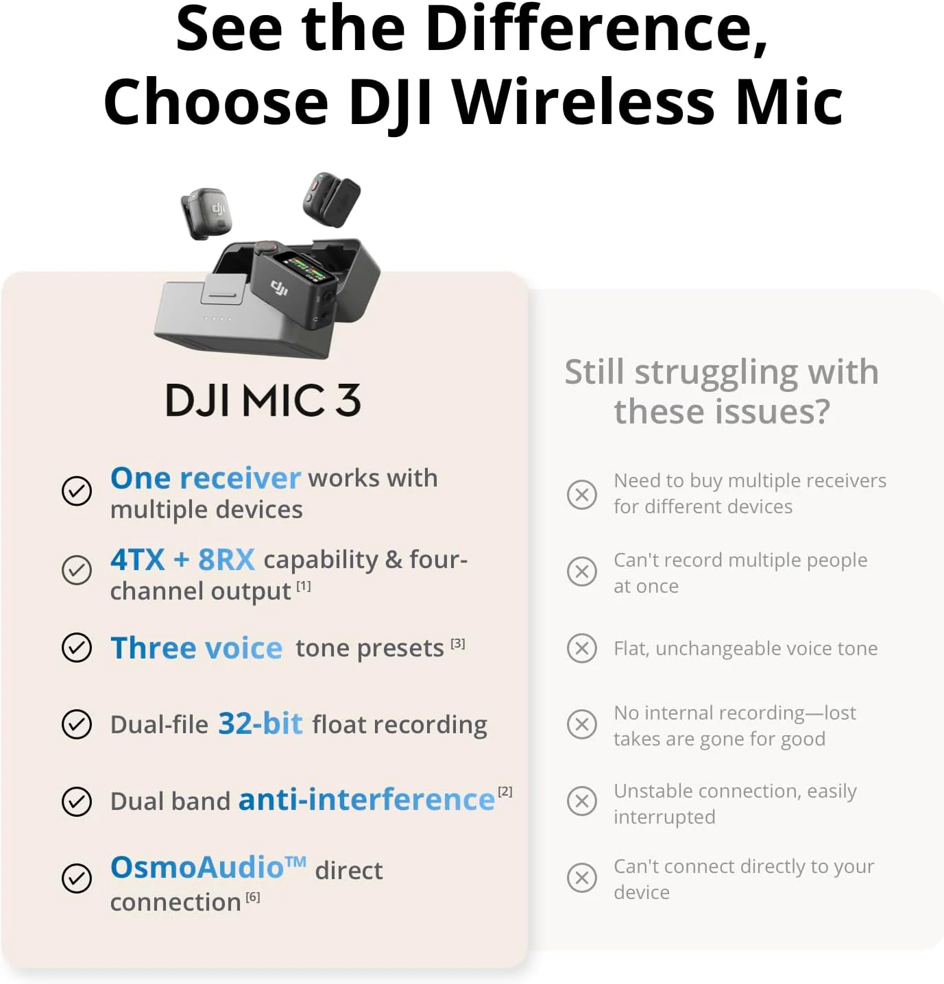 DJI Mic 3: Micrófono Inalámbrico Lavalier Ultraligero, Rango Extendido de 400m y Cancelación de Ruido - Image 7