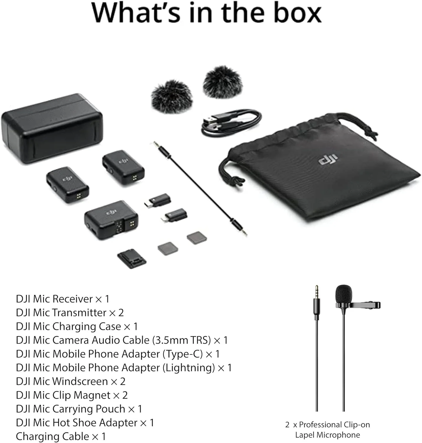 DJI Micrófono Inalámbrico Dual (2 Personas) con Pantalla Táctil OLED, Incluye 2 Micrófonos Lavalier Condensador - Image 6
