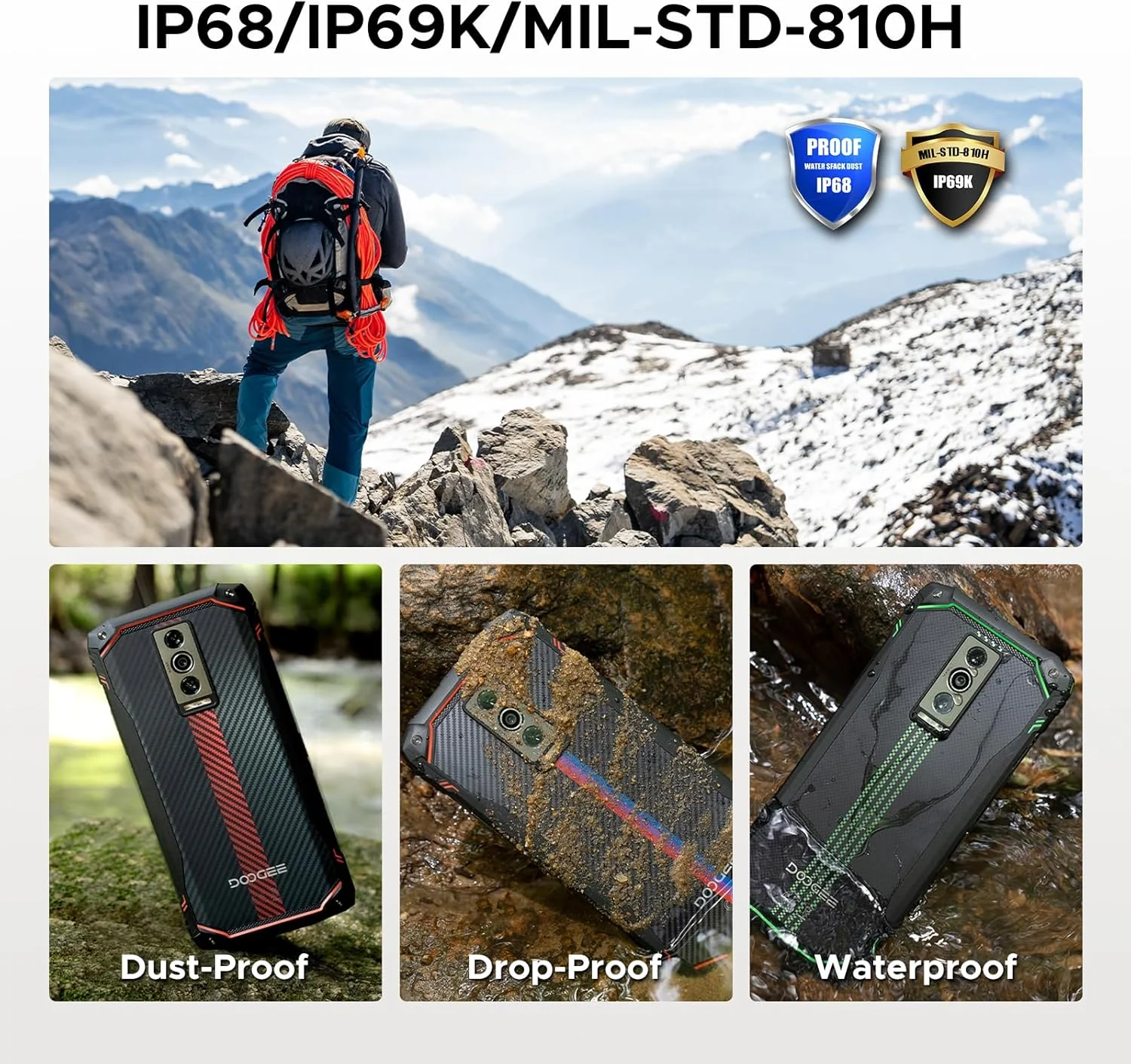DOOGEE Blade 10 Energy (2025) Version Global Celular Indestructible Ultra Slim (10.7mm) y Batería 6150mAh | Android 15 - Image 8