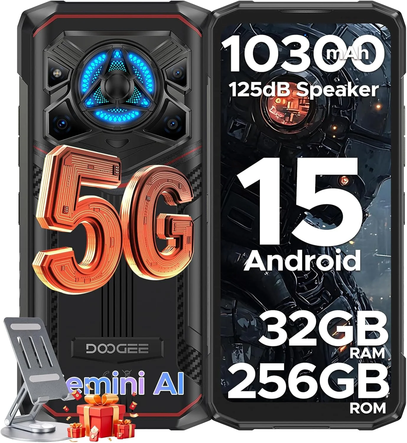 DOOGEE Blade 20 Play 5G Version Global Celular Indestructible Altavoz 125dB y Luces LED | Android 15 y 10300mAh - Image 10