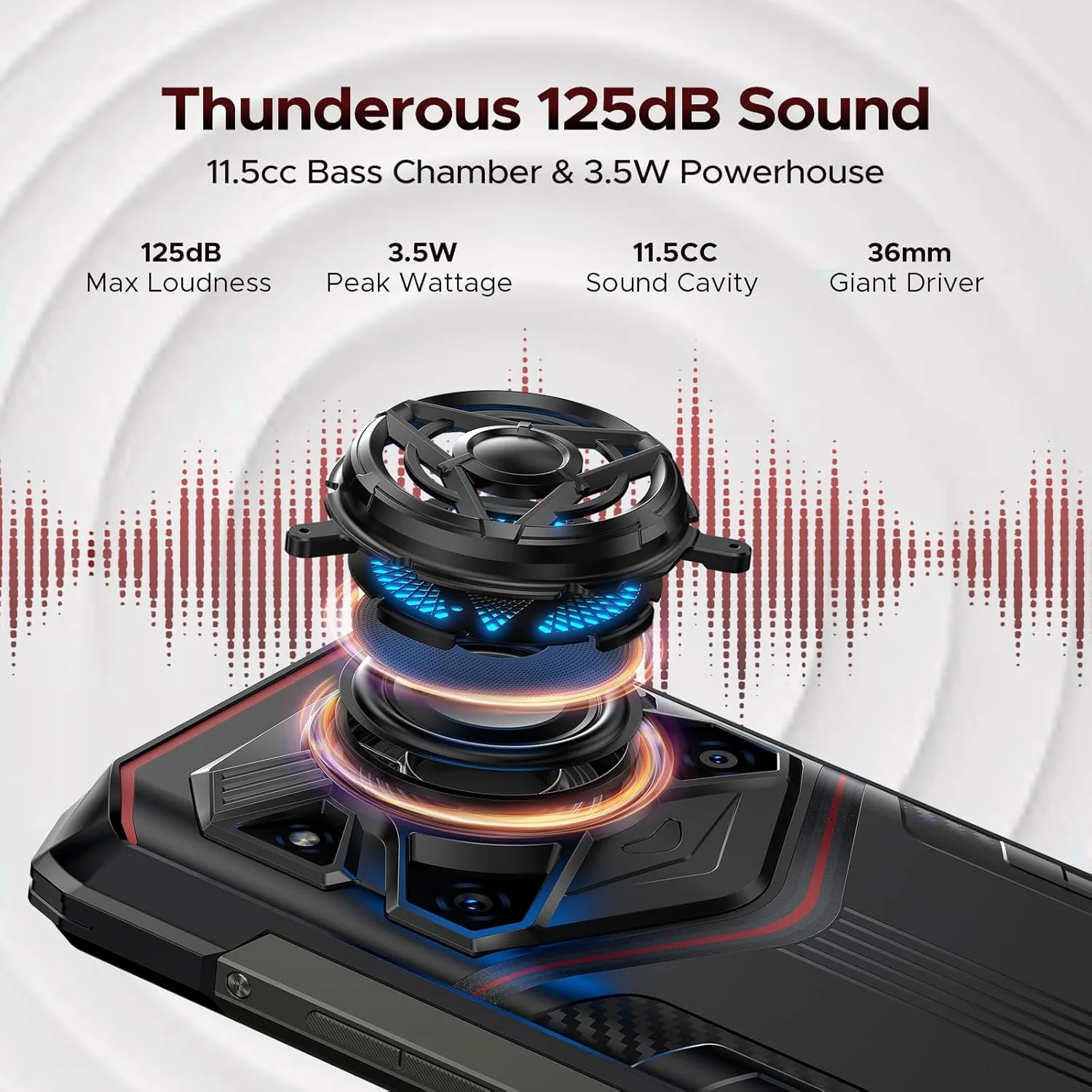 DOOGEE Blade 20 Play 5G Version Global Celular Indestructible Altavoz 125dB y Luces LED | Android 15 y 10300mAh - Image 5