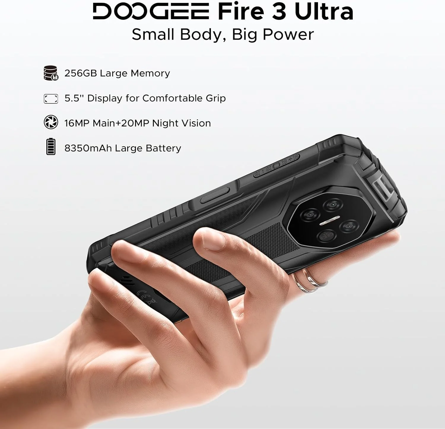 DOOGEE Fire 3 Ultra Version Global - Celular Indestructible Compacto (5.5") con Visión Nocturna | 24GB RAM - Image 2
