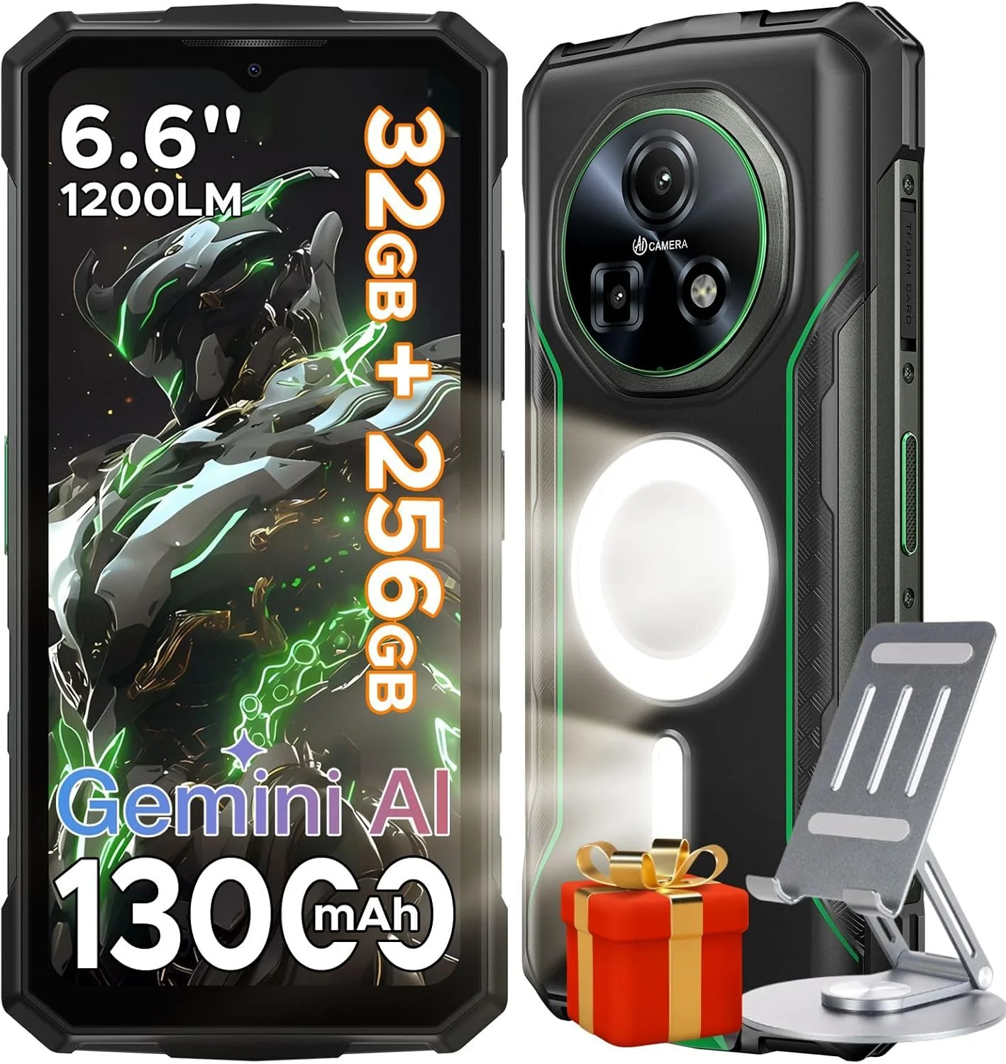 DOOGEE Fire 5 Ultra Version Global - Celular Indestructible con Luces 1200lm, 13000mAh y Gemini AI - Image 10