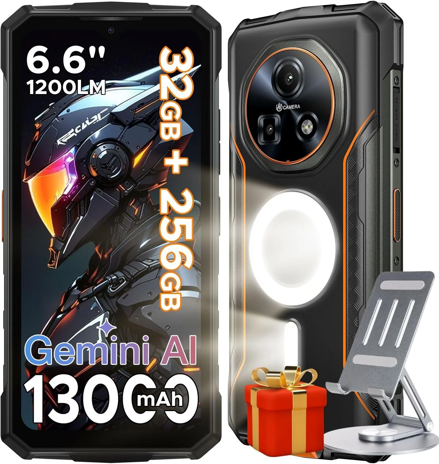 DOOGEE Fire 5 Ultra Version Global - Celular Indestructible con Luces 1200lm, 13000mAh y Gemini AI - Image 11