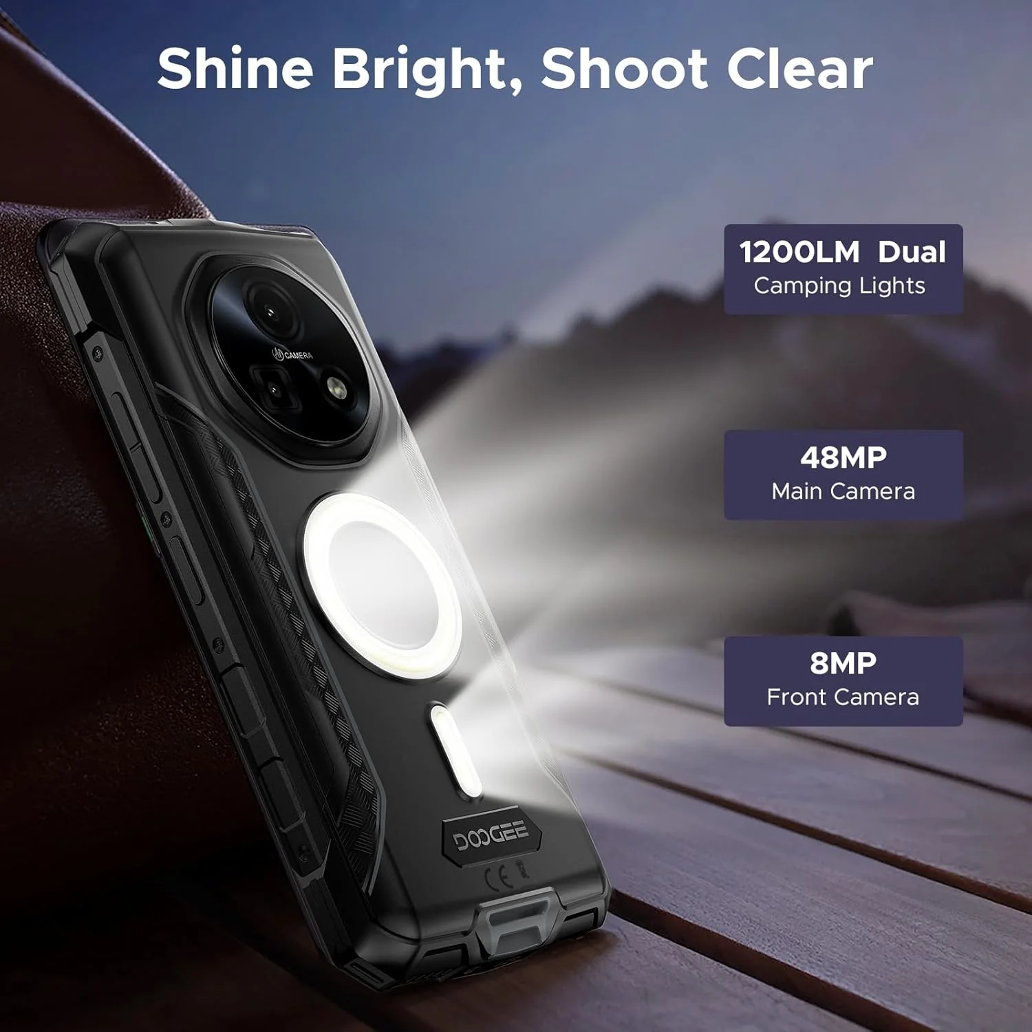 DOOGEE Fire 5 Ultra Version Global - Celular Indestructible con Luces 1200lm, 13000mAh y Gemini AI - Image 2