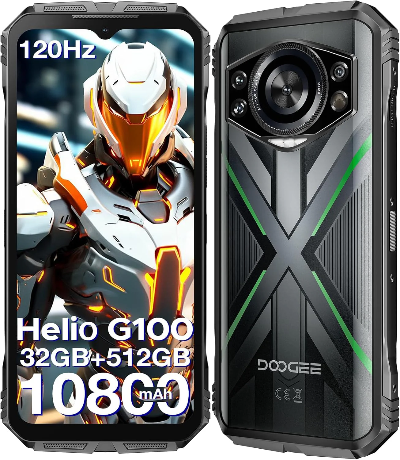DOOGEE S Cyber Pro Version Global Celular Indestructible 32GB RAM, 512GB y Android 14