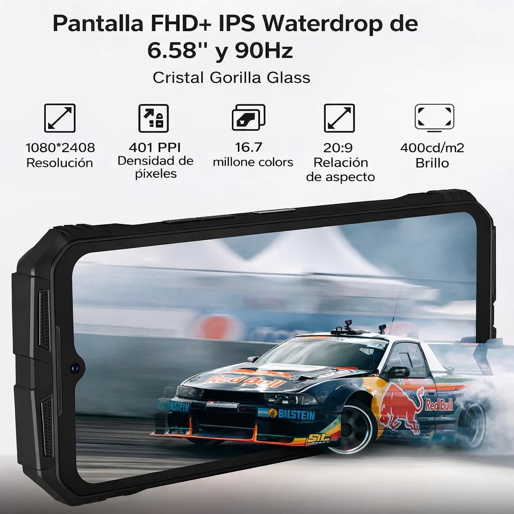DOOGEE S Punk Version Global Celular Indestructible con 16GB RAM, 256GB, Altavoz 126dB y Android 14 - Image 2