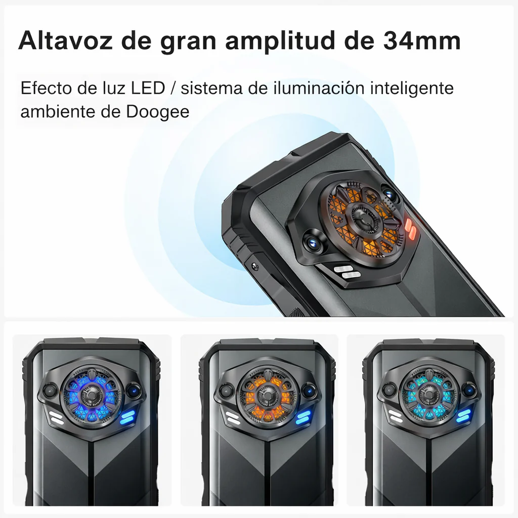DOOGEE S Punk Version Global Celular Indestructible con 16GB RAM, 256GB, Altavoz 126dB y Android 14 - Image 3