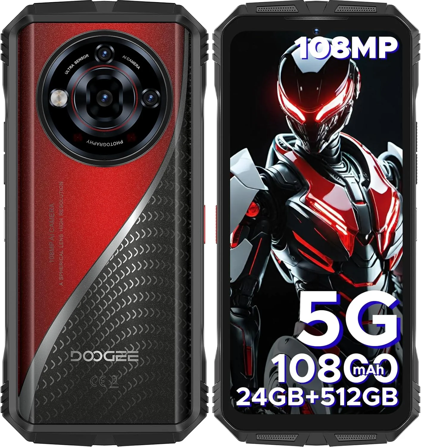 DOOGEE S118 Pro (2025) 5G Version Global Celular Indestructible WiFi 6, Visión Nocturna y 512GB (Memoria DDR5)