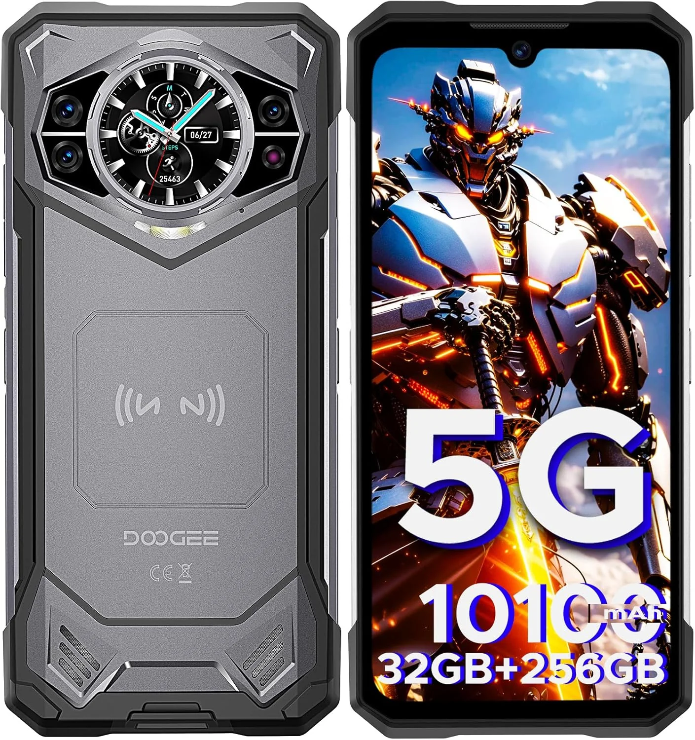 DOOGEE S200 5G Version Global Celular Indestructible Doble Pantalla, Visión Nocturna y 10100mAh
