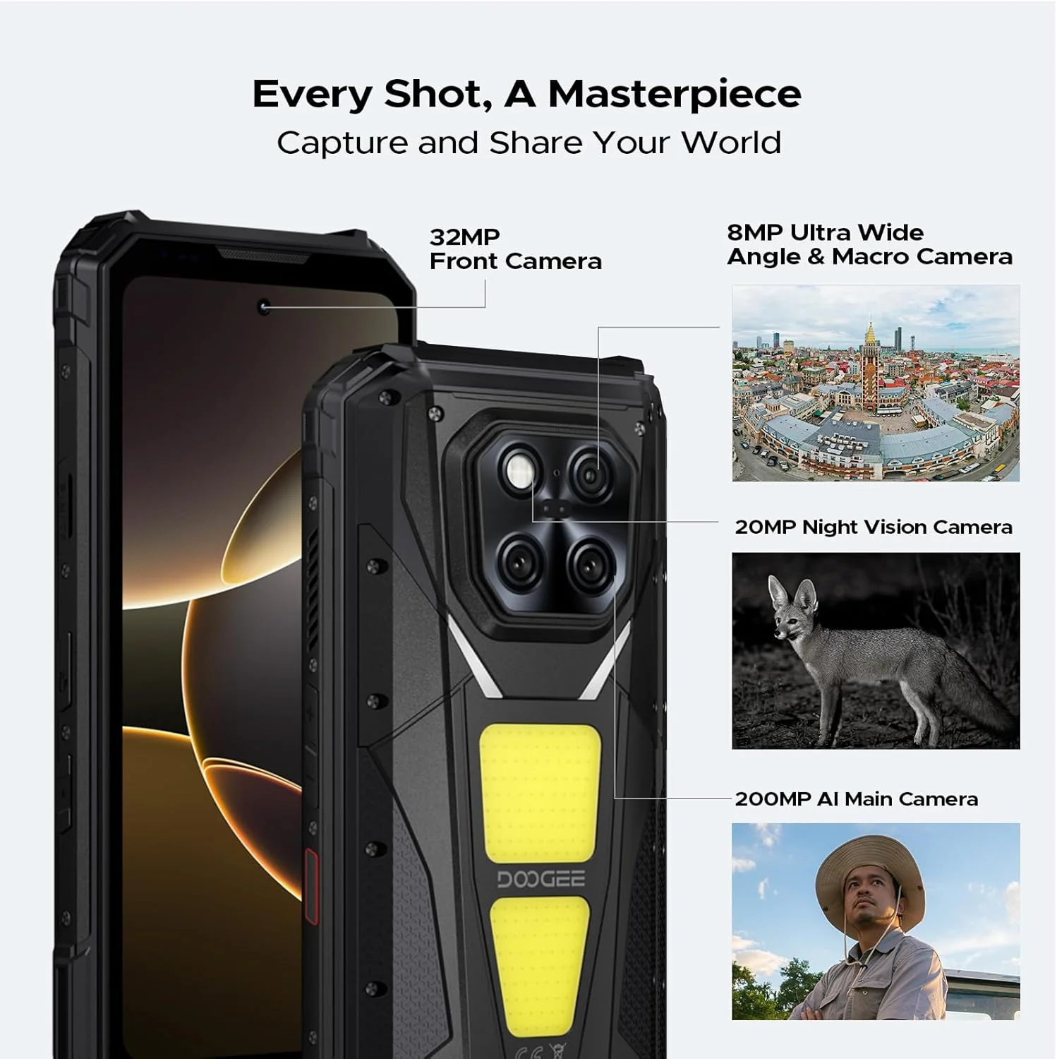 DOOGEE V MAX LR 5G Version Global Celular Indestructible con Telémetro Láser 40m | 20500mAh y 36GB RAM - Image 6