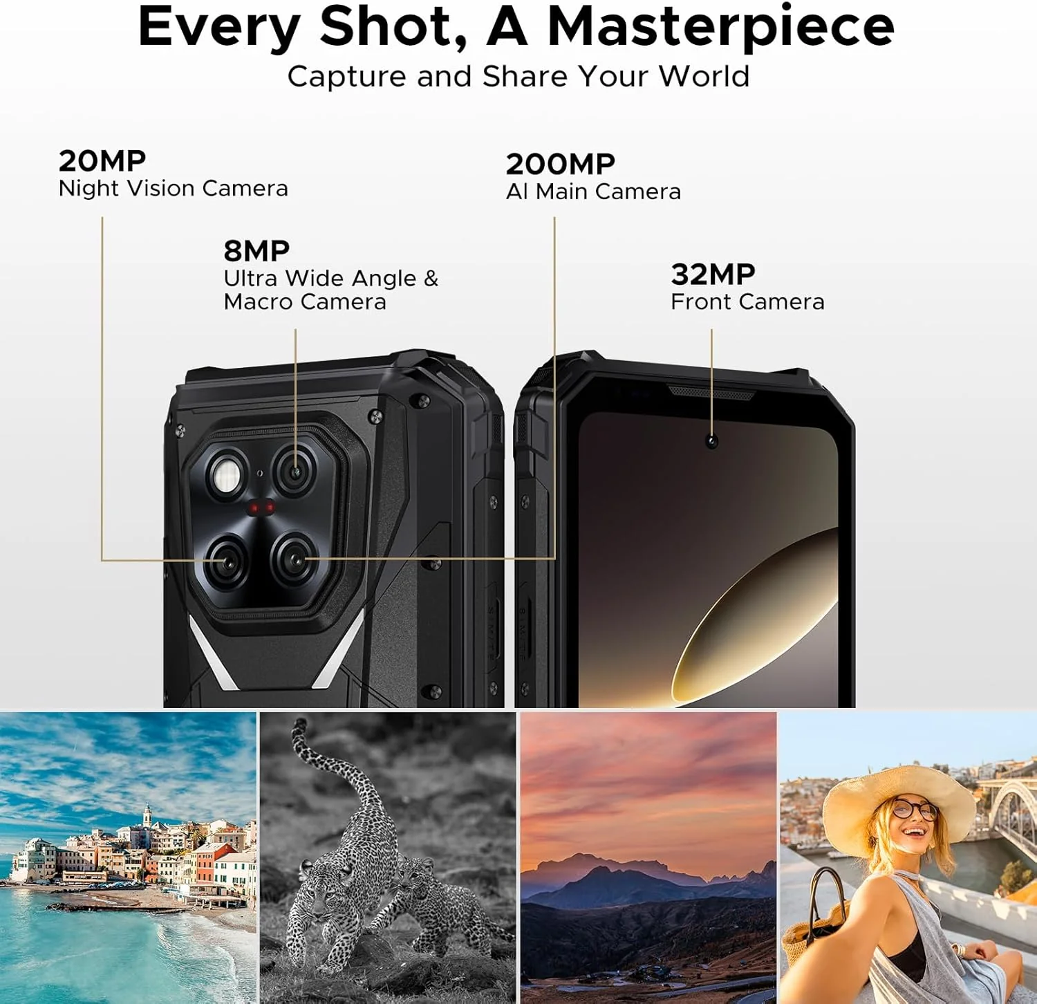 DOOGEE V MAX Play 5G Version Global  Celular Indestructible con Proyector y Batería 20500mAh | 36GB RAM + 512GB, 200MP de Camara - Image 7