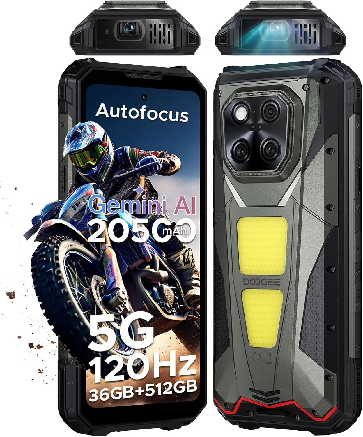 DOOGEE V MAX Play 5G Version Global  Celular Indestructible con Proyector y Batería 20500mAh | 36GB RAM + 512GB, 200MP de Camara - Image 9