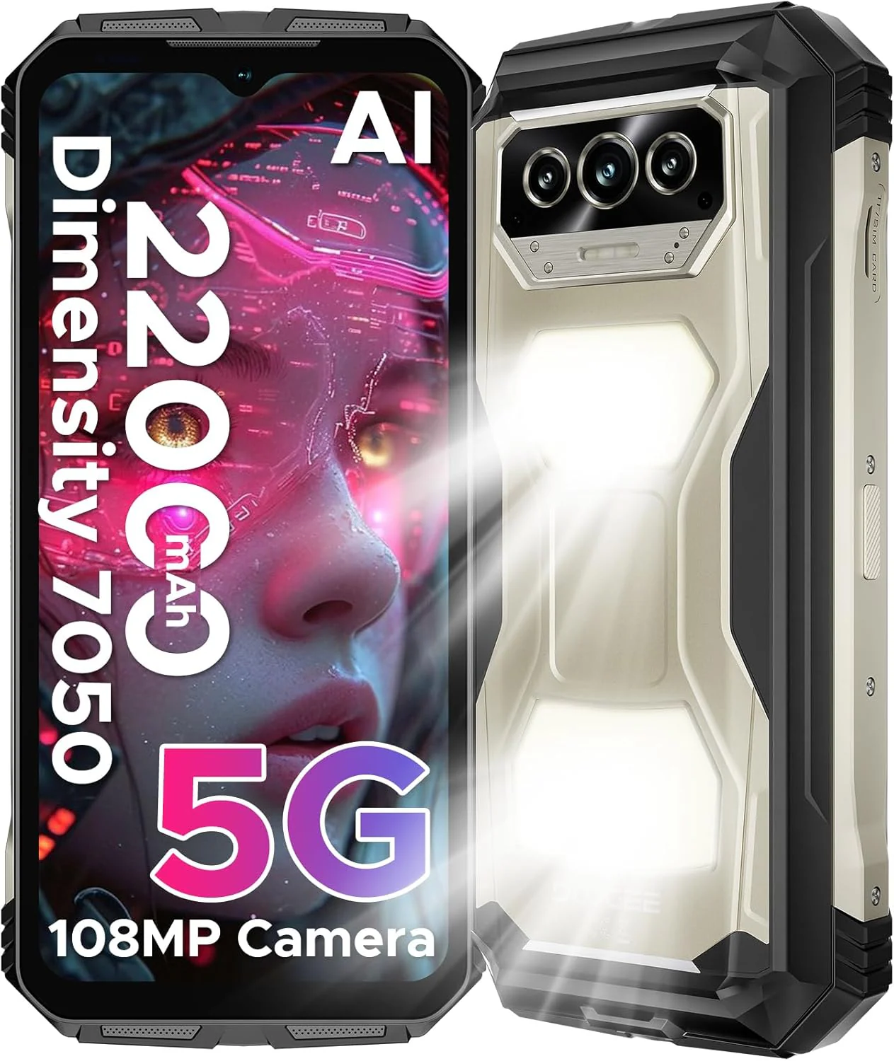 DOOGEE V Max S Version Global Celular Indestructible con Luces Camping | 22000mAh y 24GB RAM - Image 10