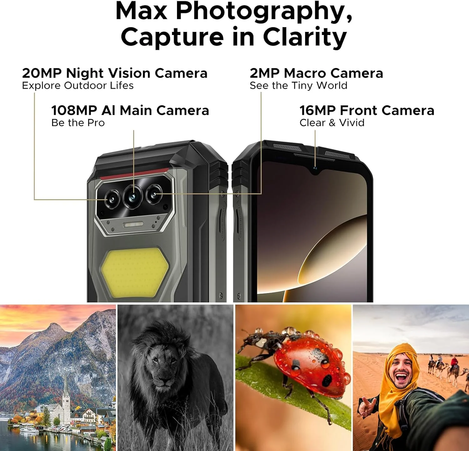 DOOGEE V Max S Version Global Celular Indestructible con Luces Camping | 22000mAh y 24GB RAM - Image 7
