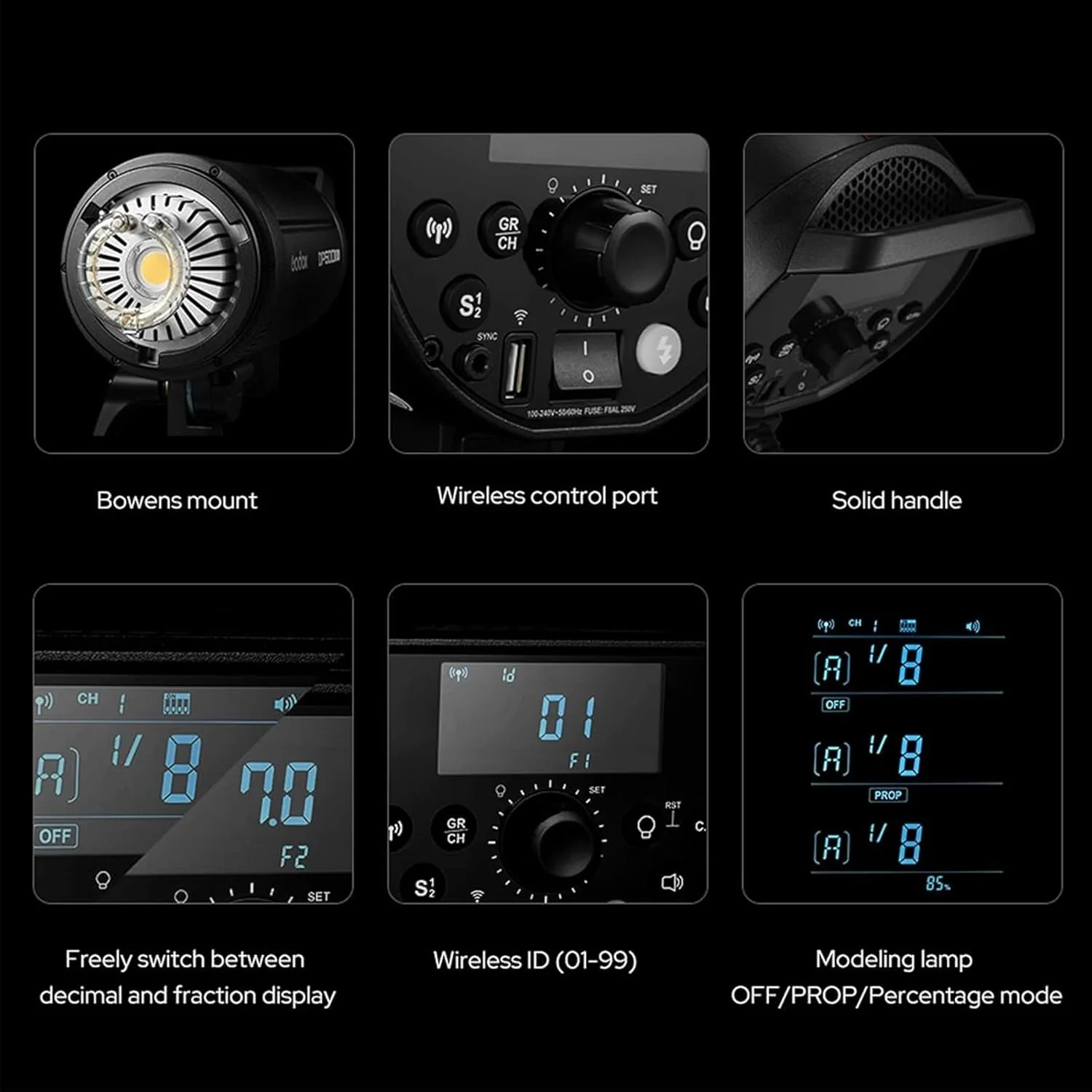 Flash de Estudio Godox DP600III-V 600Ws | Luz LED 30W - Image 6