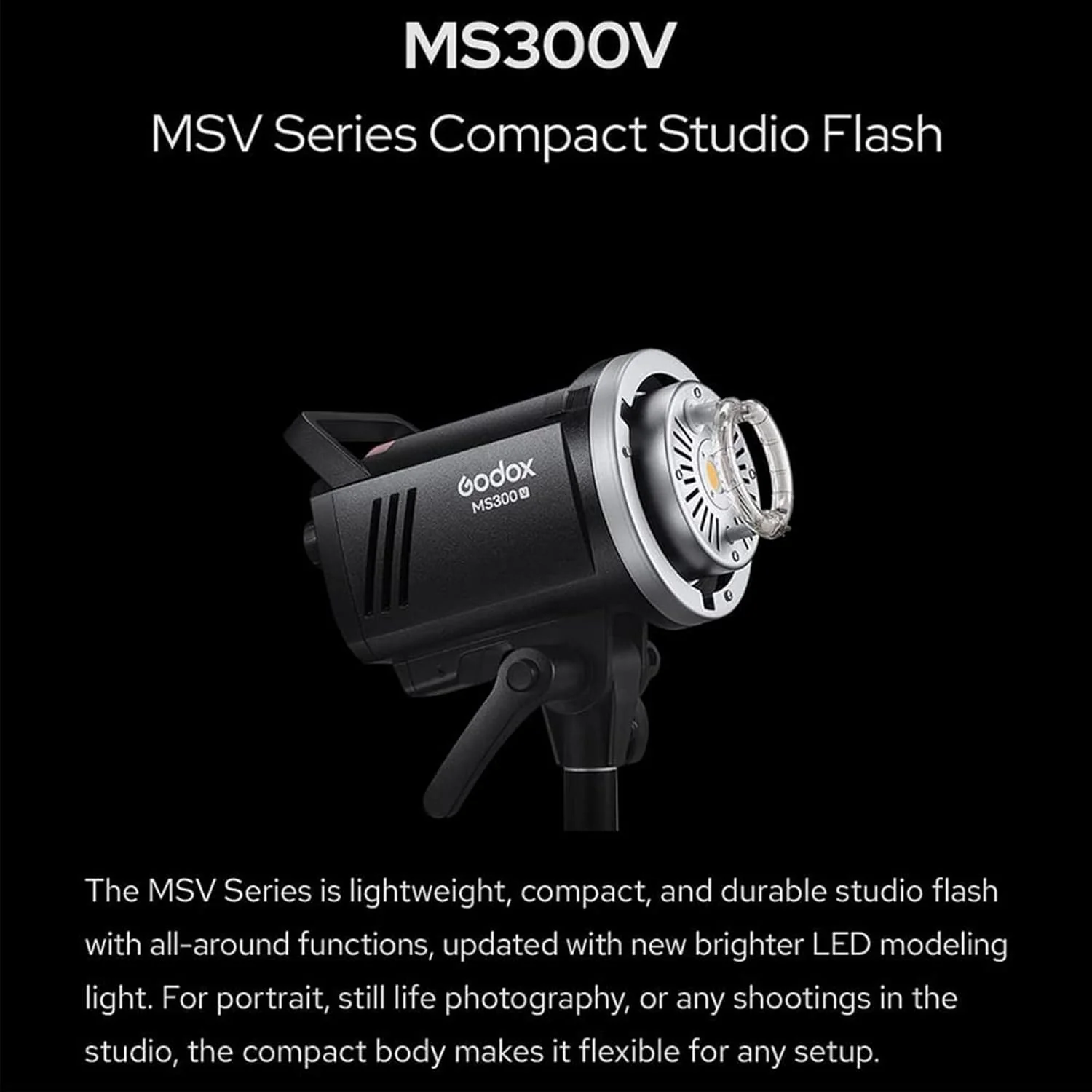 Flash de Estudio Godox MS300-V 300W | Luz LED y Montura Bowens - Image 2