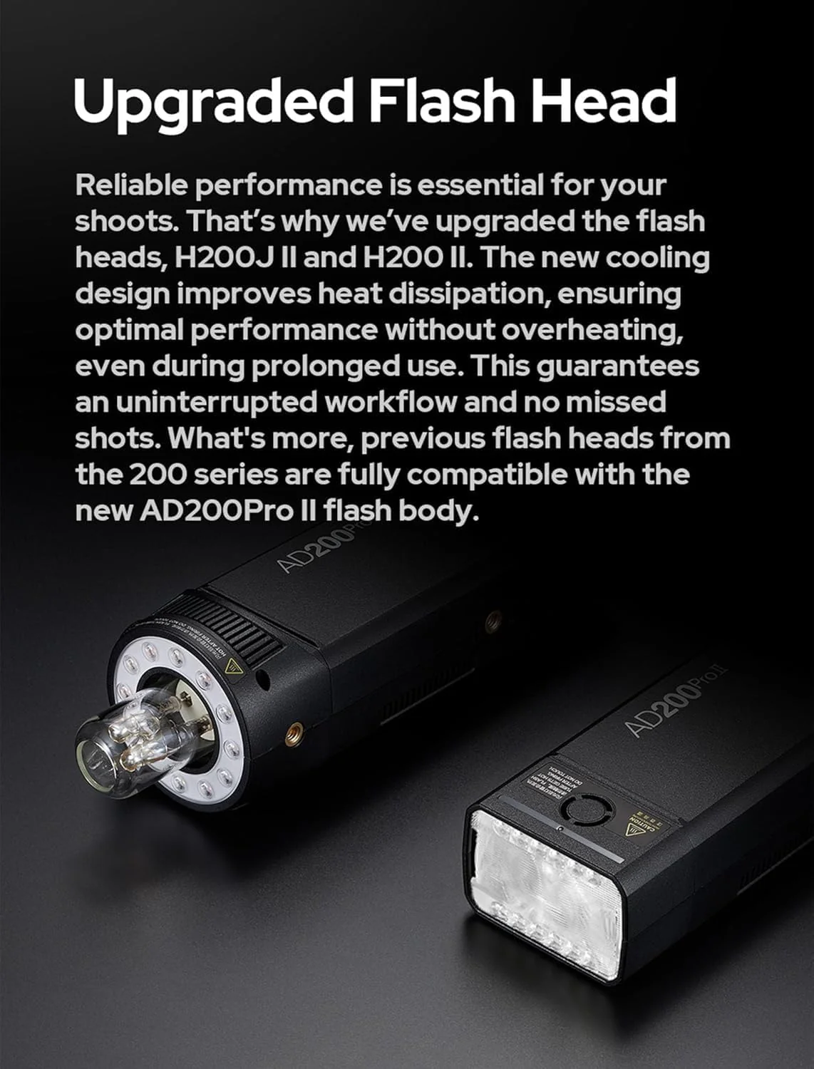 Flash Godox AD200Pro II | Luz de Modelado Bi-Color y Enfriamiento - Image 2