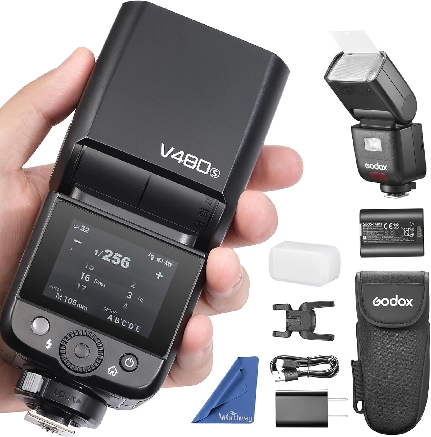 Flash Godox V480-S para Sony | Pantalla Táctil y Batería Li-ion