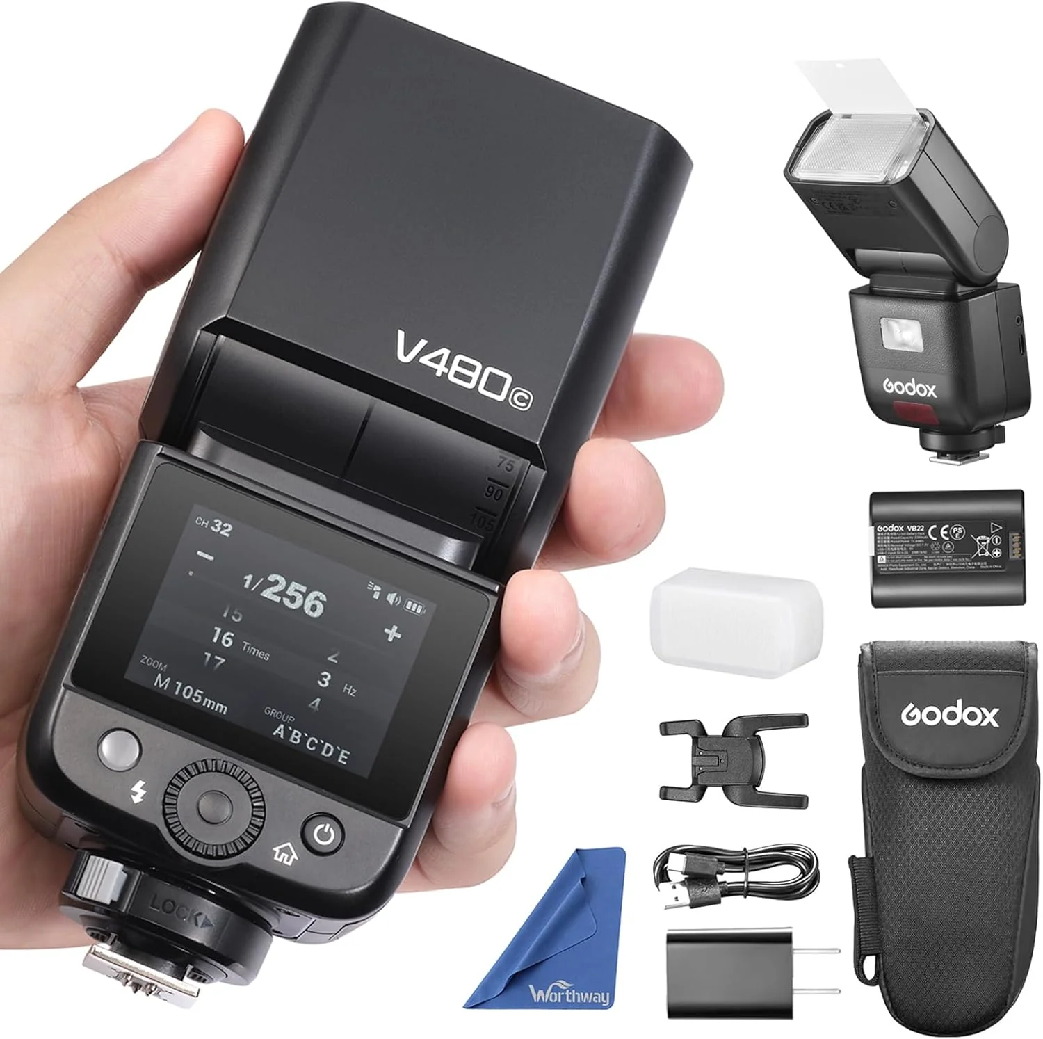 Flash Godox V480-S para Sony | Pantalla Táctil y Batería Li-ion - Image 10