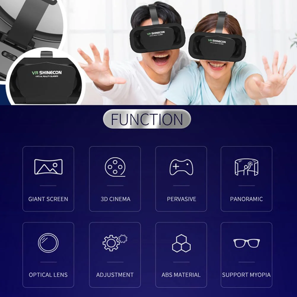Gafas de realidad virtual 3D con soporte para 360 grados de panorama - Image 8