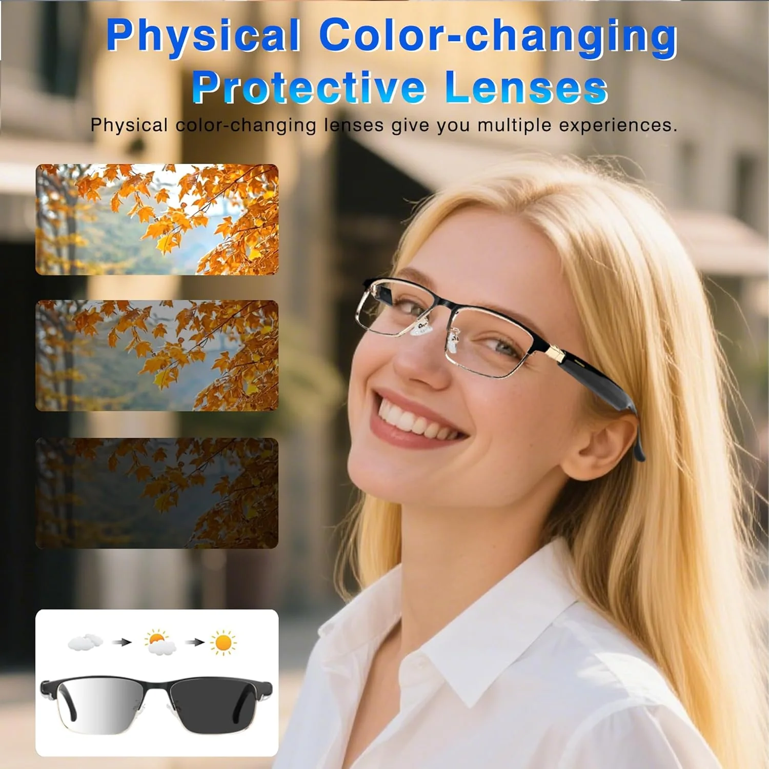 Lentes inteligentes con traducción de IA, chat, GPT y Bluetooth Deepspeek - Image 5