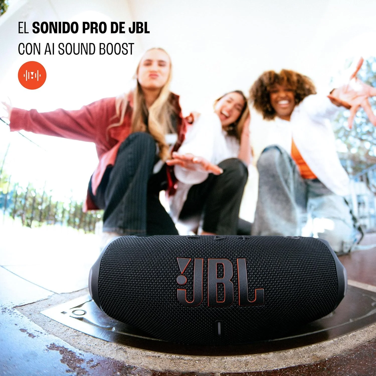 JBL Charge 6 - Altavoz Bluetooth Portátil, Impermeable y a Prueba de Caídas, Sonido JBL Pro Potente con Refuerzo de Sonido AI - Image 4
