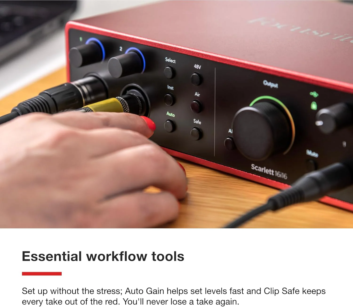 Interfaz de Audio Focusrite Scarlett 16i16 4th Gen – 16 In/Out con Convertidores RedNet y Auto Gain - Image 5