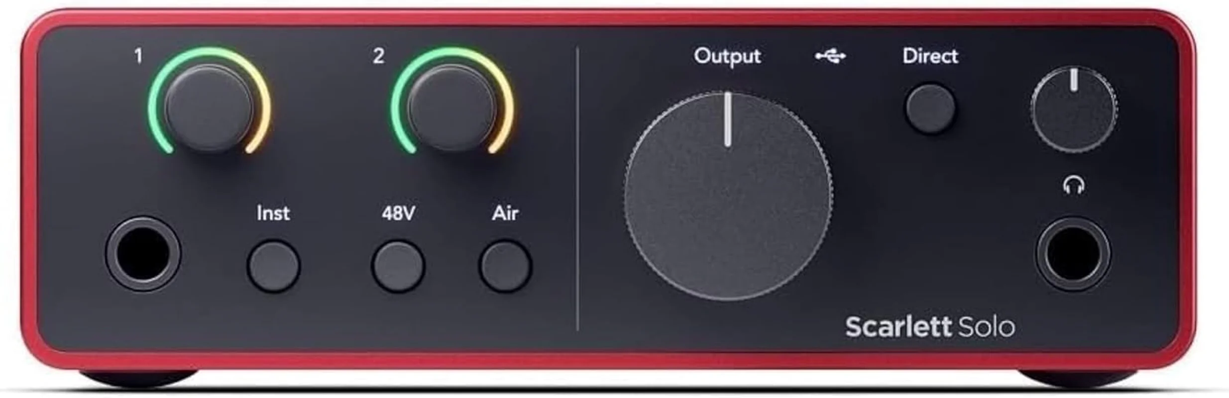 Interfaz de Audio Focusrite Scarlett Solo 4th Gen – Rango Dinámico 120dB, Modo Air y Suite de Software