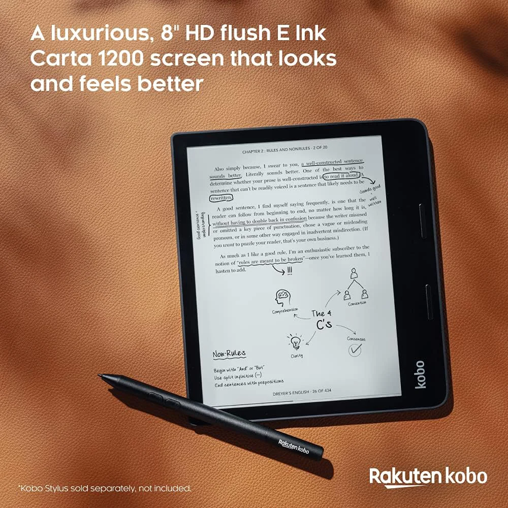 Kobo Sage Lector Electrónico de 8” HD, a Prueba de Agua (Waterproof), Reducción de Luz Azul y Bluetooth - Image 3