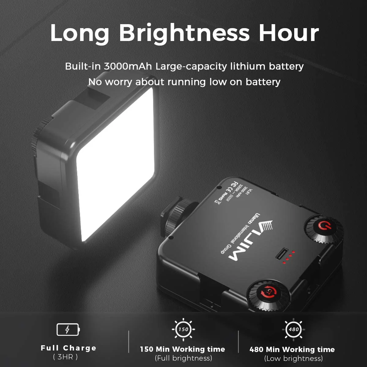 ULANZI VL-81 3000mAh - Luz de video LED bicolor con caja de luz - Image 4
