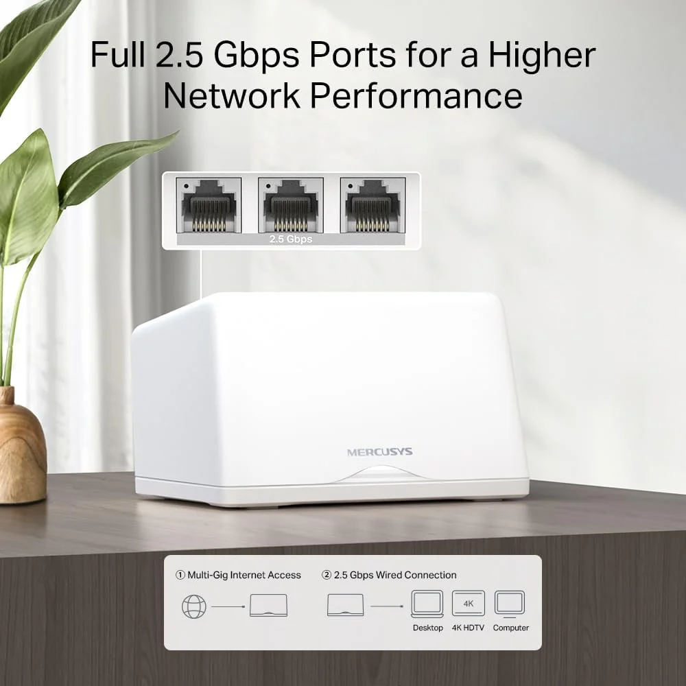Mercusys Halo H90X | Sistema Mesh Wi-Fi 7 BE9300 | 3 Puertos 2.5G - Image 6