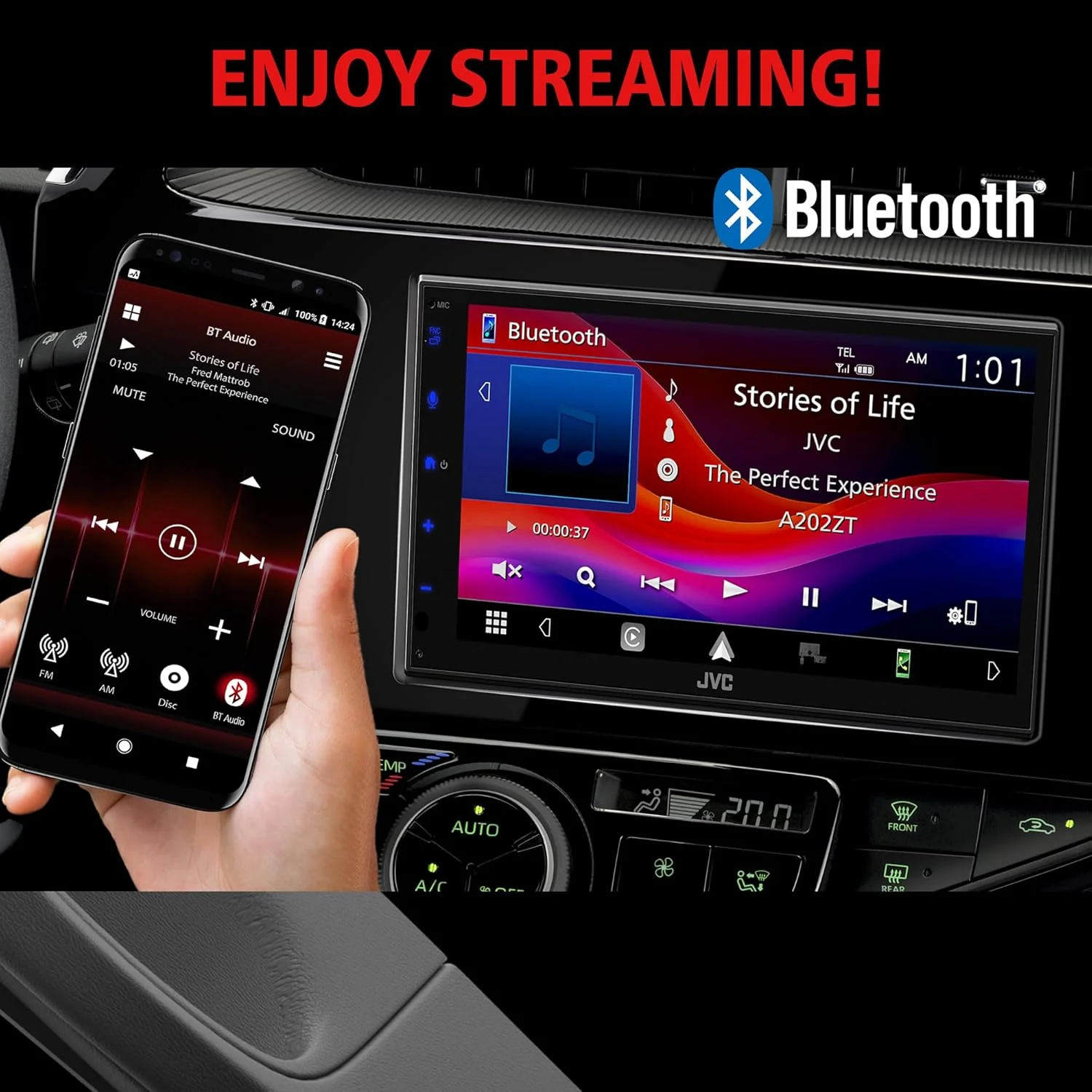 Radio Auto JVC KW-M595BT 6.8" WSVGA | CarPlay y Android Auto - Image 3