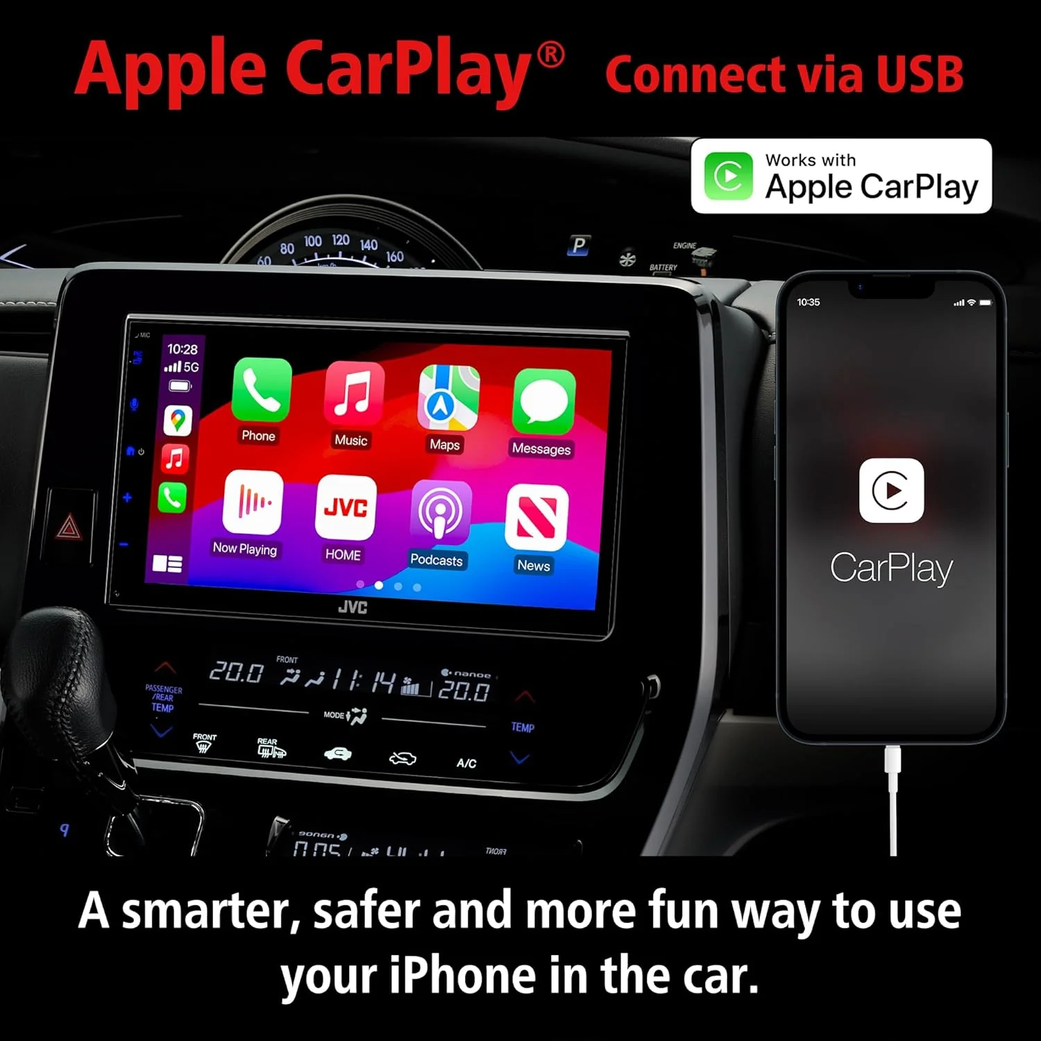 Radio Auto JVC KW-M595BT 6.8" WSVGA | CarPlay y Android Auto - Image 4